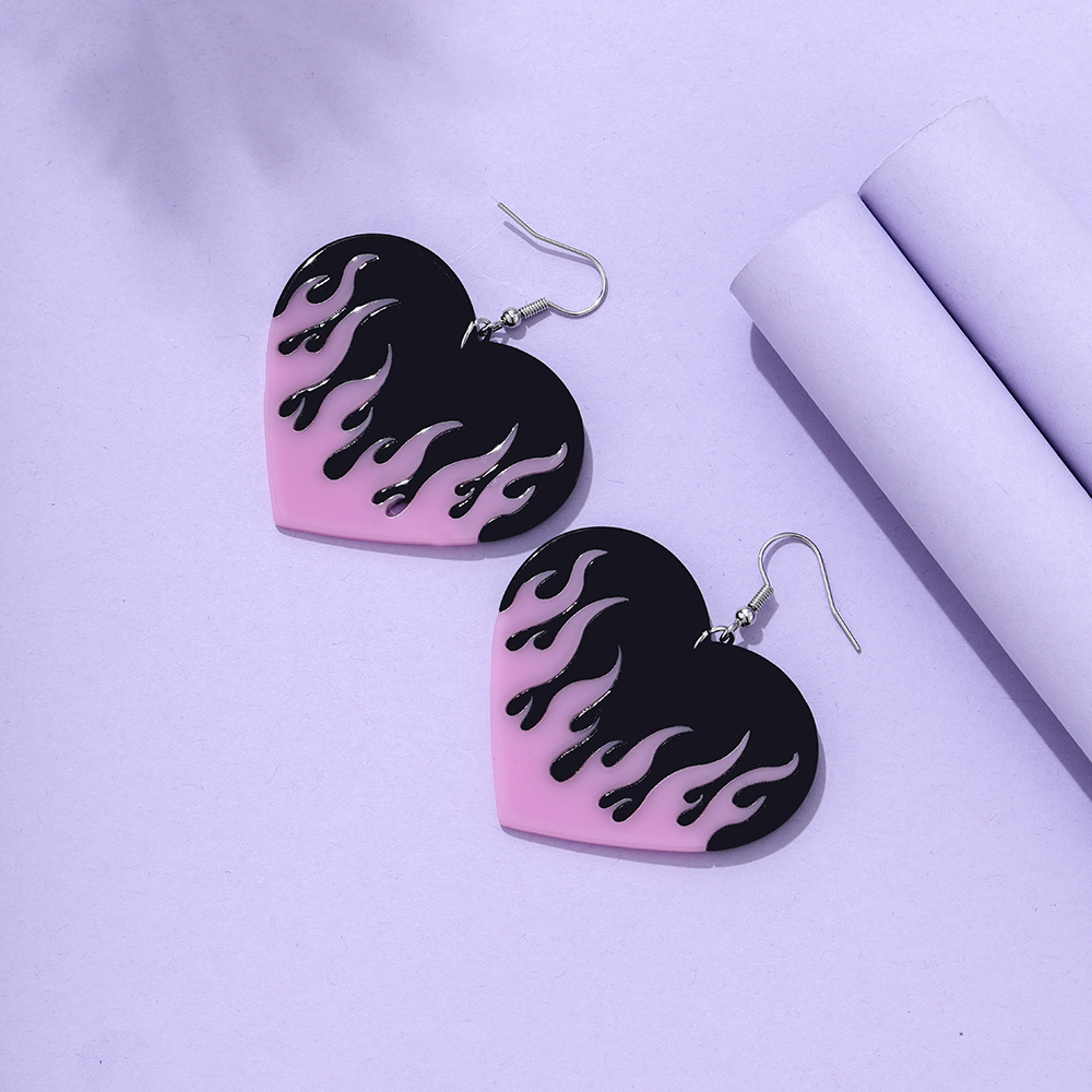 Heart No Inlaid Earrings display picture 6