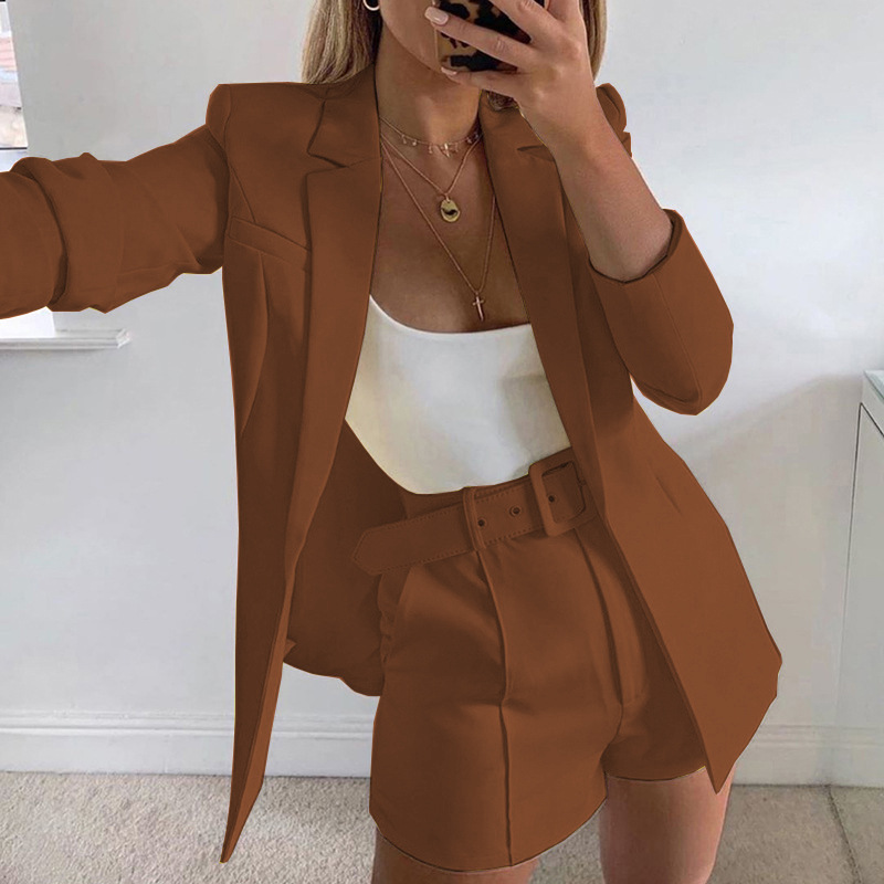 Conjunto de Blazer con Cinturón para Mujer de Poliéster image 22