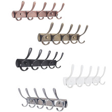 跨境不锈钢挂钩衣服衣帽钩欧式卫生间挂衣钩黑色排钩壁挂实心衣钩