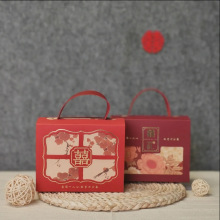 中式手提婚礼结喜糖盒现代简约风格伴手礼抽拉式创意礼物盒