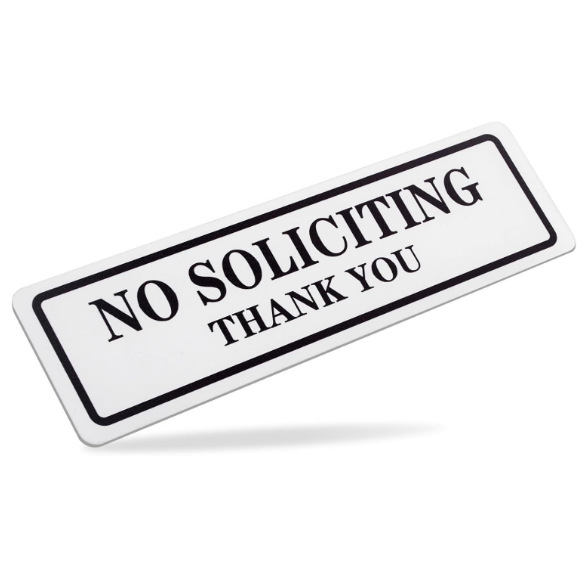 亚马逊热销 No Soliciting Sign标牌 请勿招揽标志牌禁止进入房子