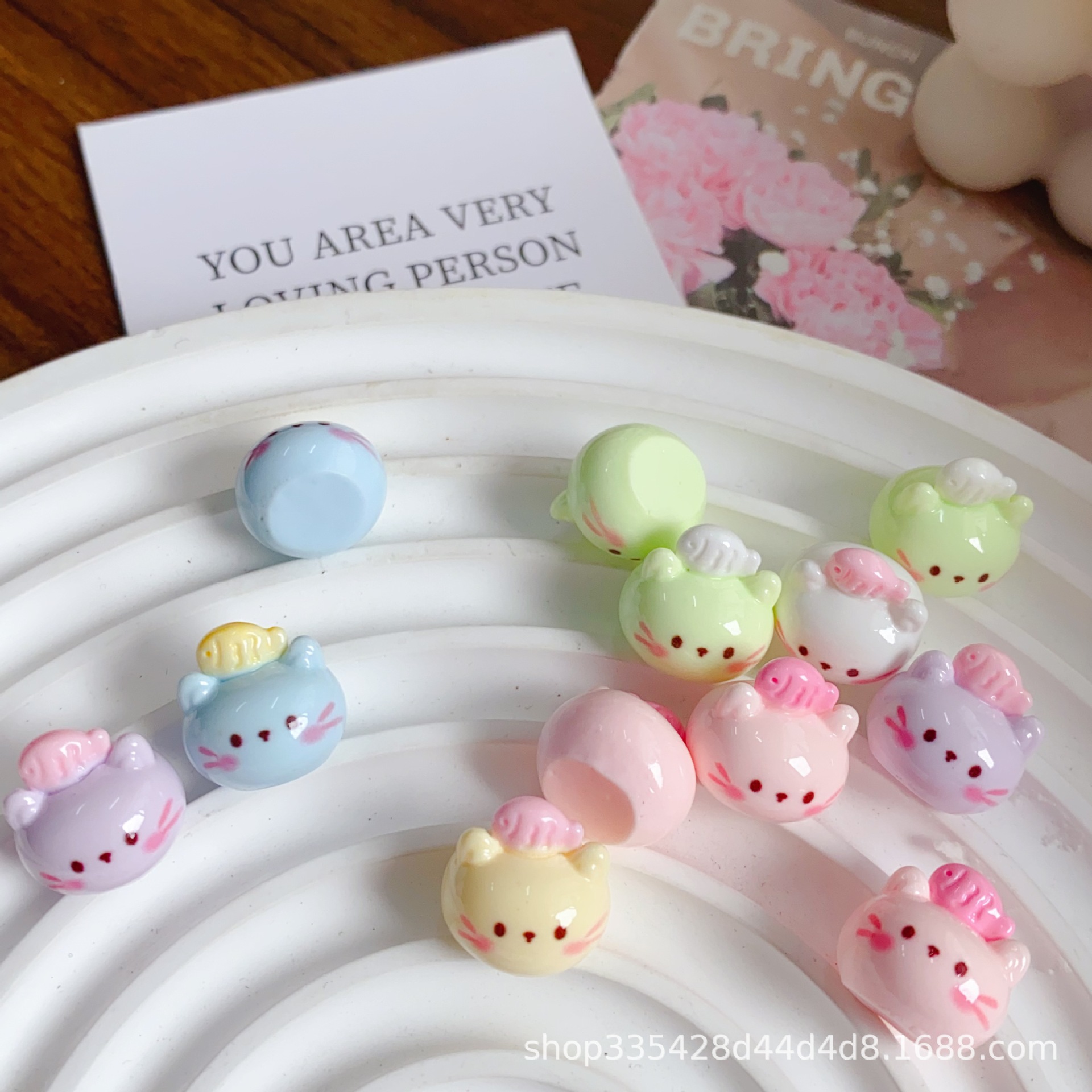 迷你树脂小配件 可爱立体猫咪发饰键盘水杯 DIY手工奶油胶配件