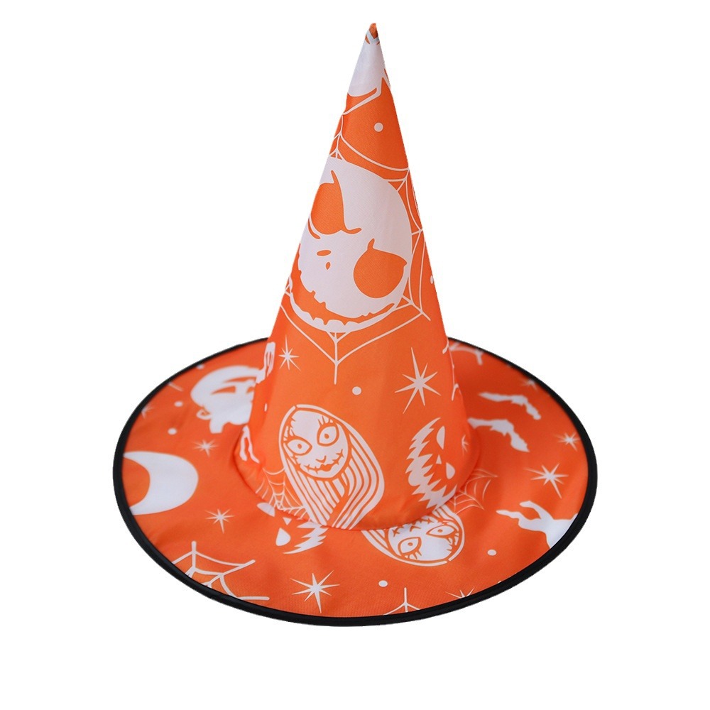 Sombrero de bruja, maquillaje de Halloween, accesorios de disfraces, hilo de red, tela Oxford, tocado de cosplay, sombrero de mago femenino mágico