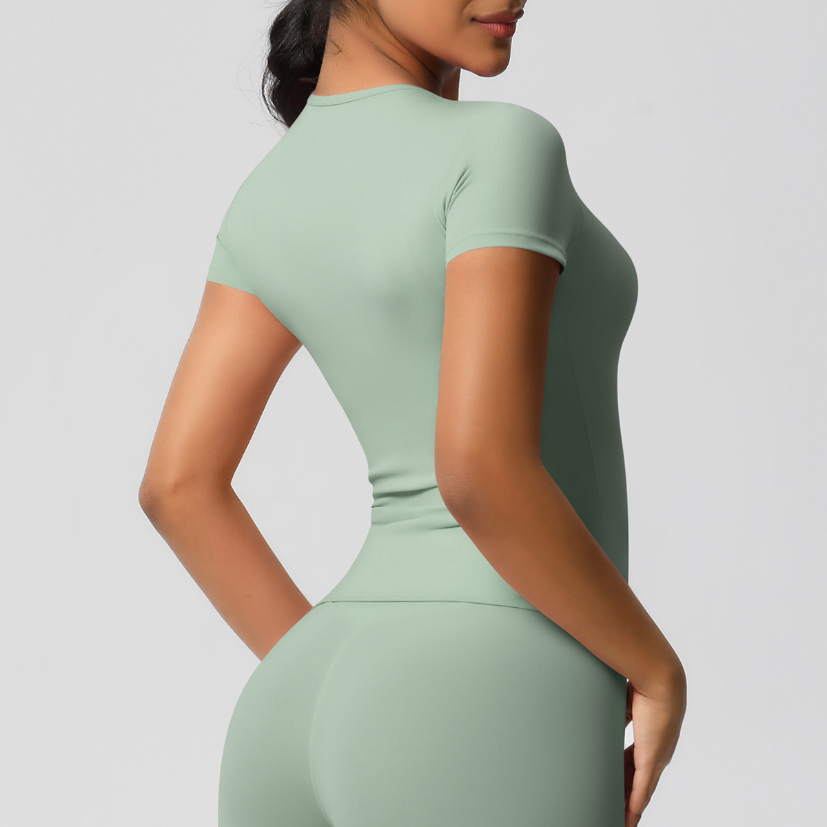 95g Weight Short Sleeve Sleeve Length Nylon, Spandex Fabric Type Regular Top Length T-shirt Tops Type Fitness, Yoga, Running Occasion Round Neck Neckline Solid Color Pattern Sport Style Style S, XL Size Sport Style Solid Color Nylon Spandex Round Neck Active Tops T-shirt 31