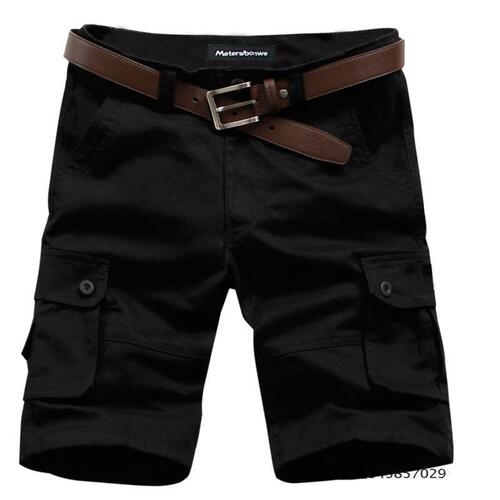 Specially available for cross-border summer fatter large-size work shorts for men's summer youth thin 5 quarter pants, multi-pocket breeches