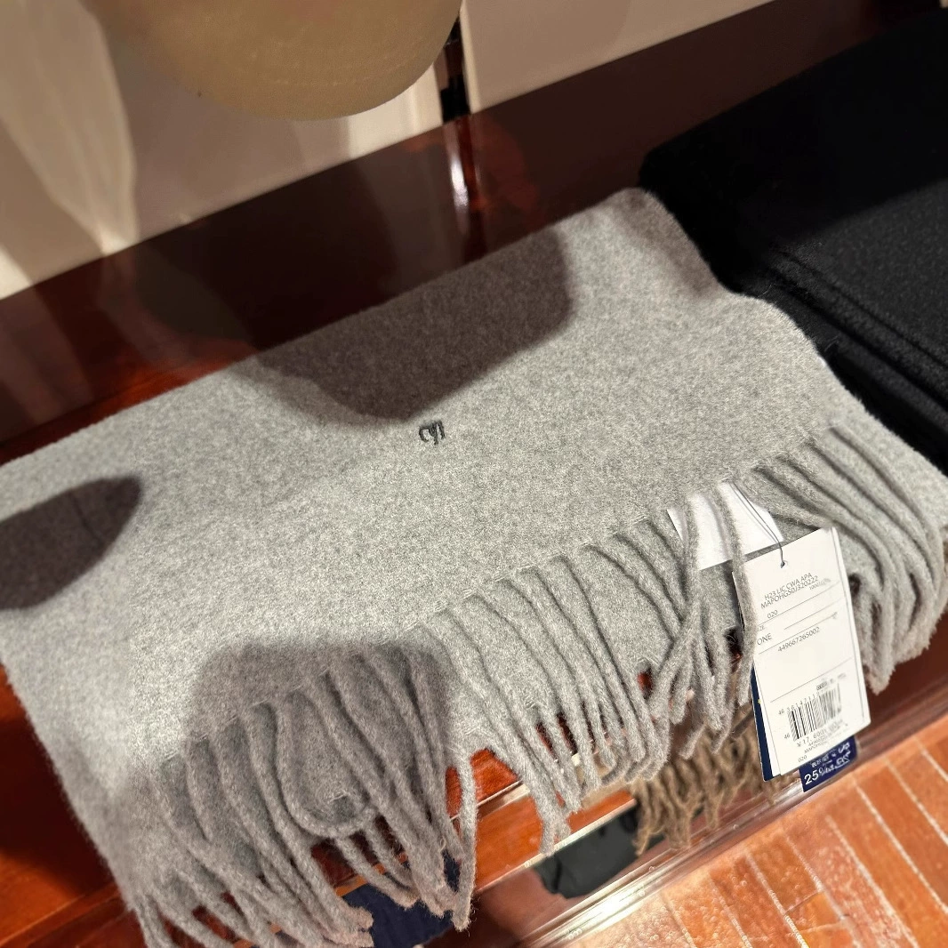 RL Rlaf Po логотип имитация кашемировой вышивки бахромой шарф теплый холодный шарф для мужчин и женщин