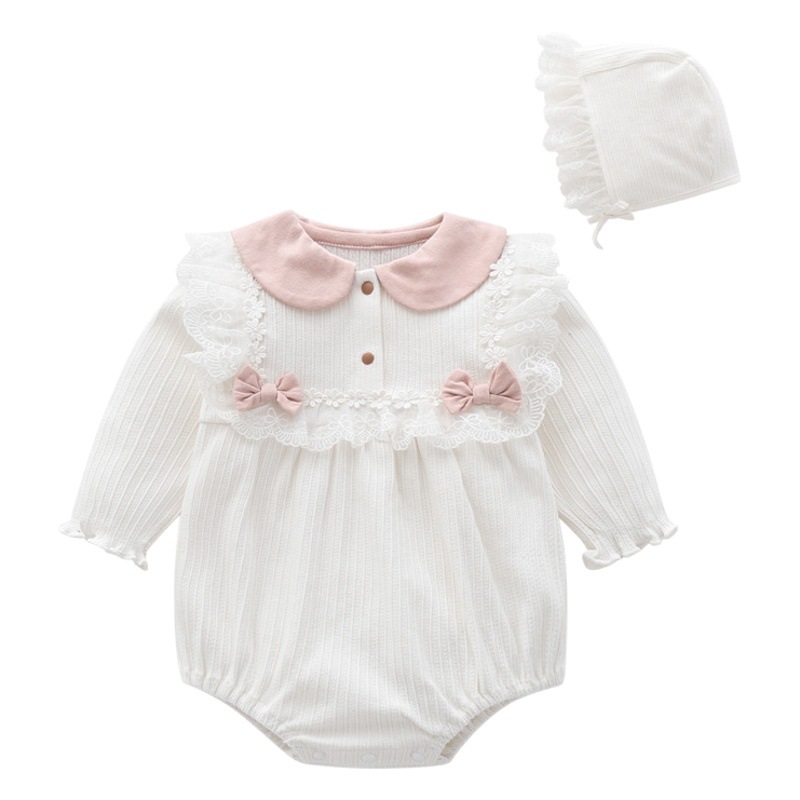 Mono de Primavera y Otoño para Niña, Estilo Coreano, Dulce, de Manga Larga, Estilo Princesa, Ropa para Bebés