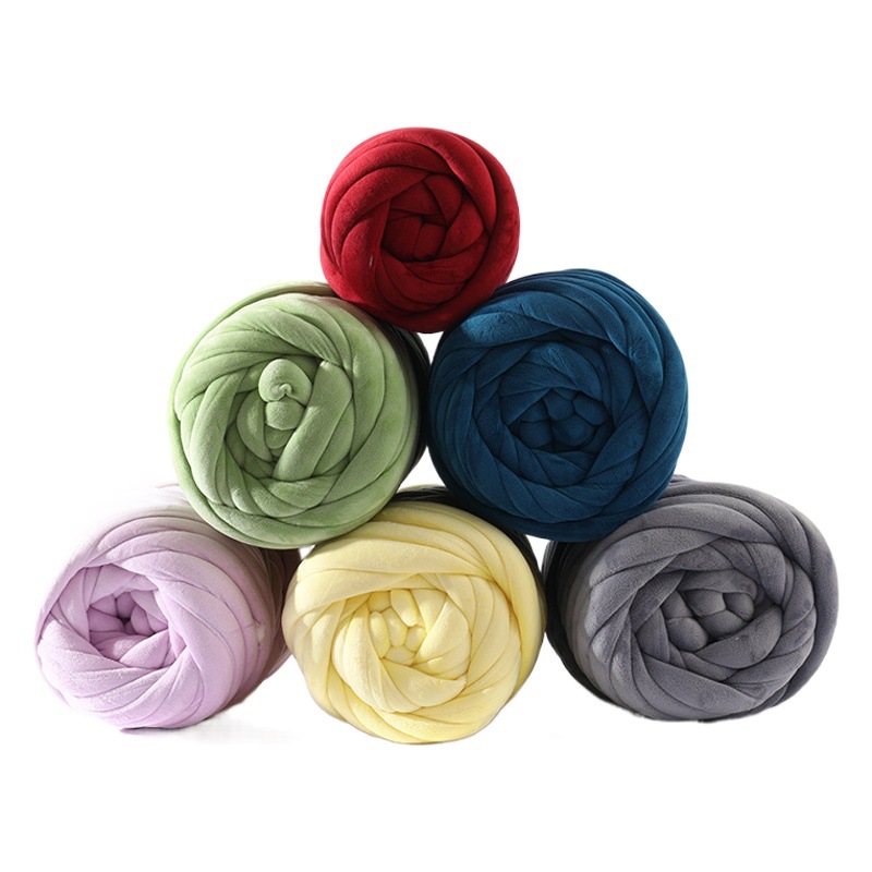 Amazon new DIY velvet core yarn 3cm thick handmade wool blanket line cloth pillow cat Nest line