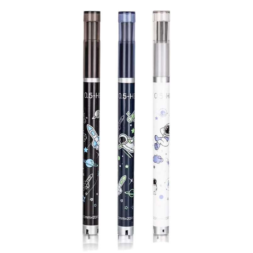 Deli automatic refill 0.7/0.5 automatic lead refill cartoon style not easy to break student special 2b/hb lead