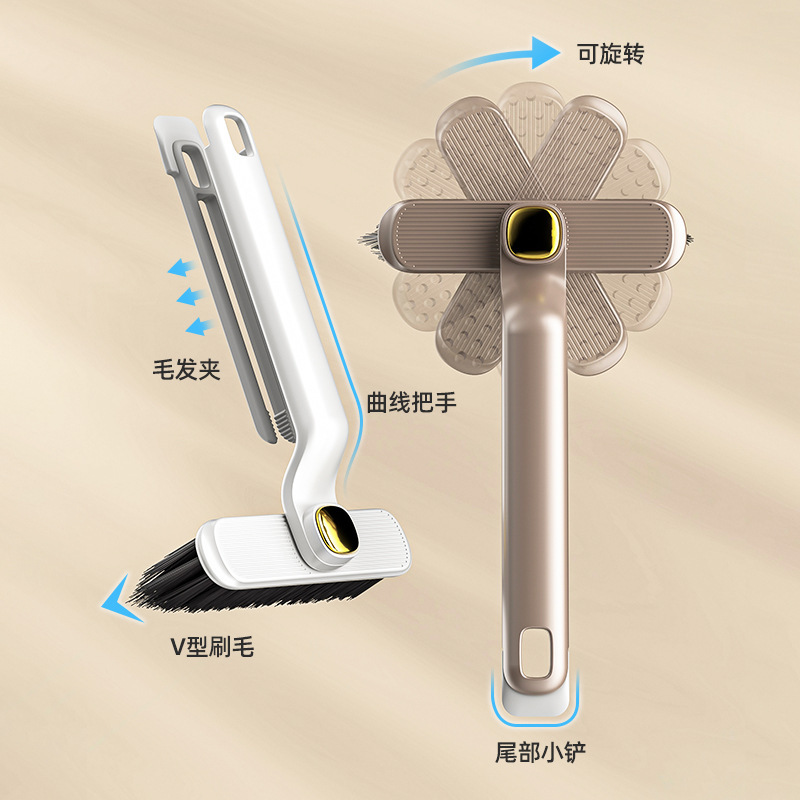 回転死角のない隙間ブラシ多機能浴室トイレブラシブラシ家庭用キッチン壁の隅の清潔ブラシ|undefined
