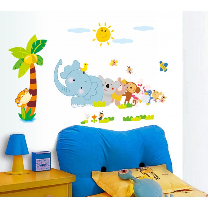 【厂家】AY639 小象动物 小号 第五代 可移墙贴 PVC厨房墙贴贴纸
