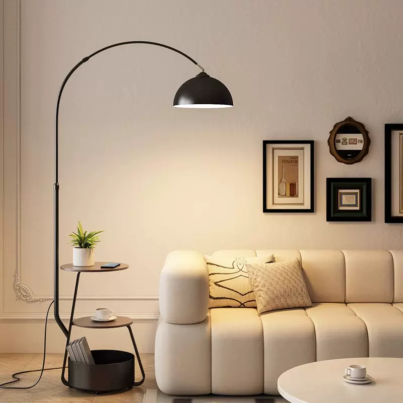 跨境钓鱼灯落地灯客厅复古沙发旁边几氛围高级感法式中古台灯