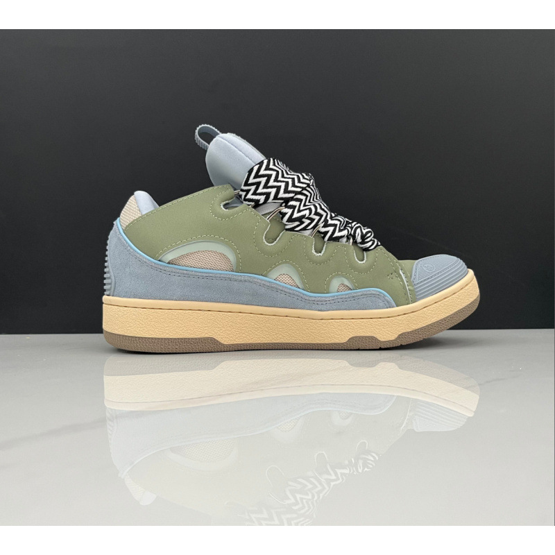 Wave de comercio exterior hombres y mujeres costura de cuero con cordones CURB zapatos casuales deportivos zapatillas de deporte retro lanv fan nuevos zapatos de papá