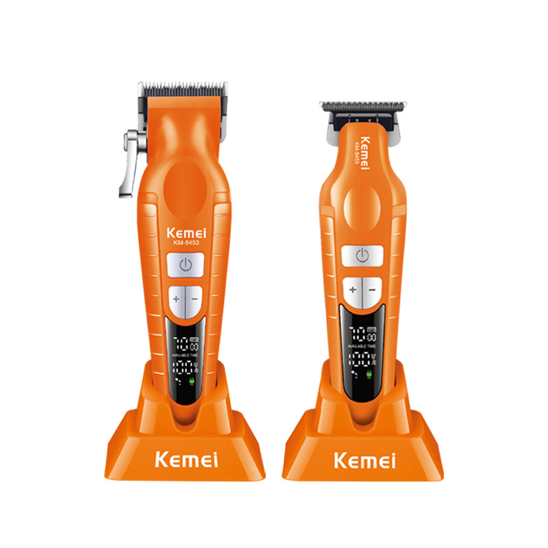 Set de Cortadora de Pelo Eléctrica Kemei KM-8543, Recortadora de Pelo Eléctrica Profesional con Pantalla Digital, Venta al Por Mayor