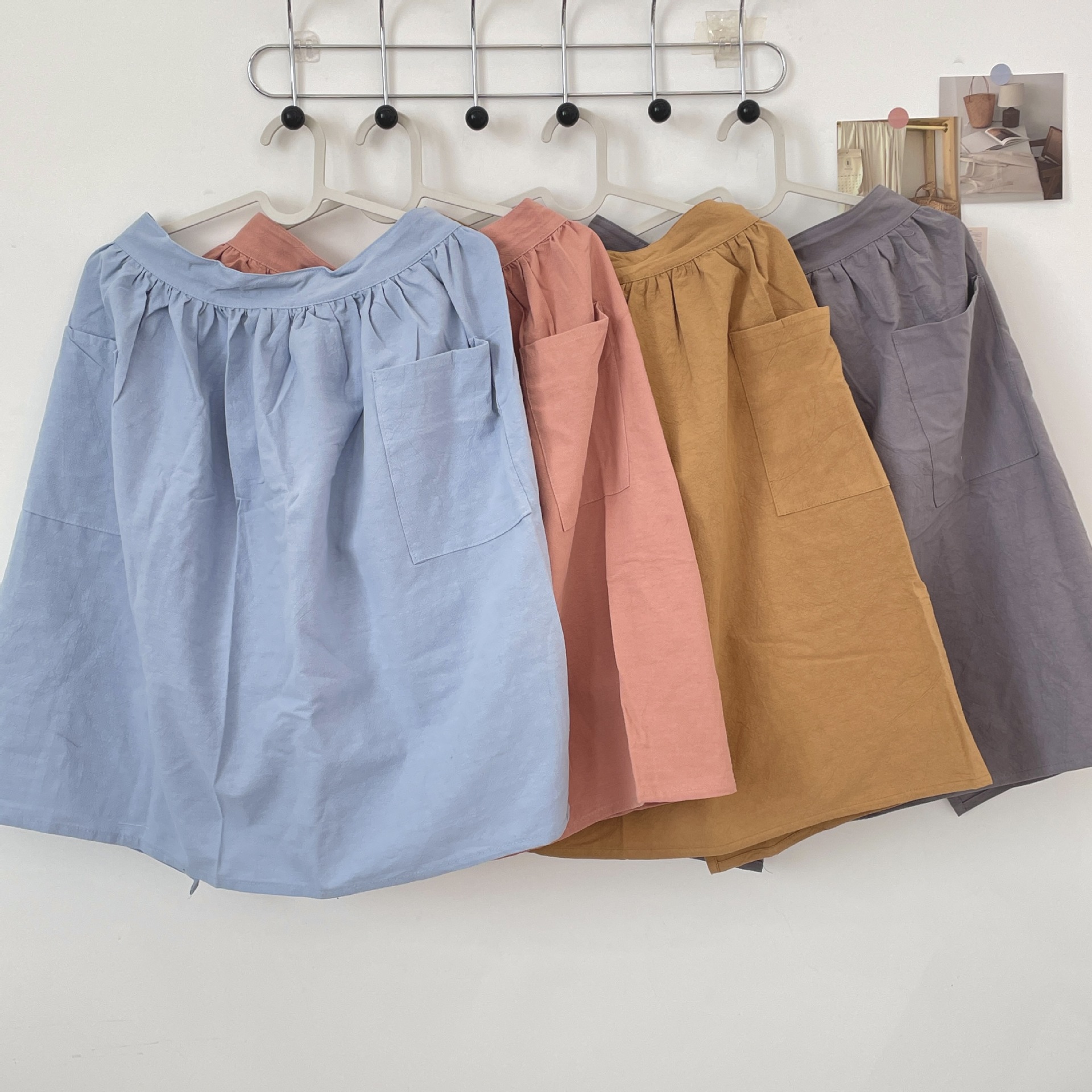 Durable Pure Cotton Half Apron For Home Kitchen Cooking Solid_voghion.com