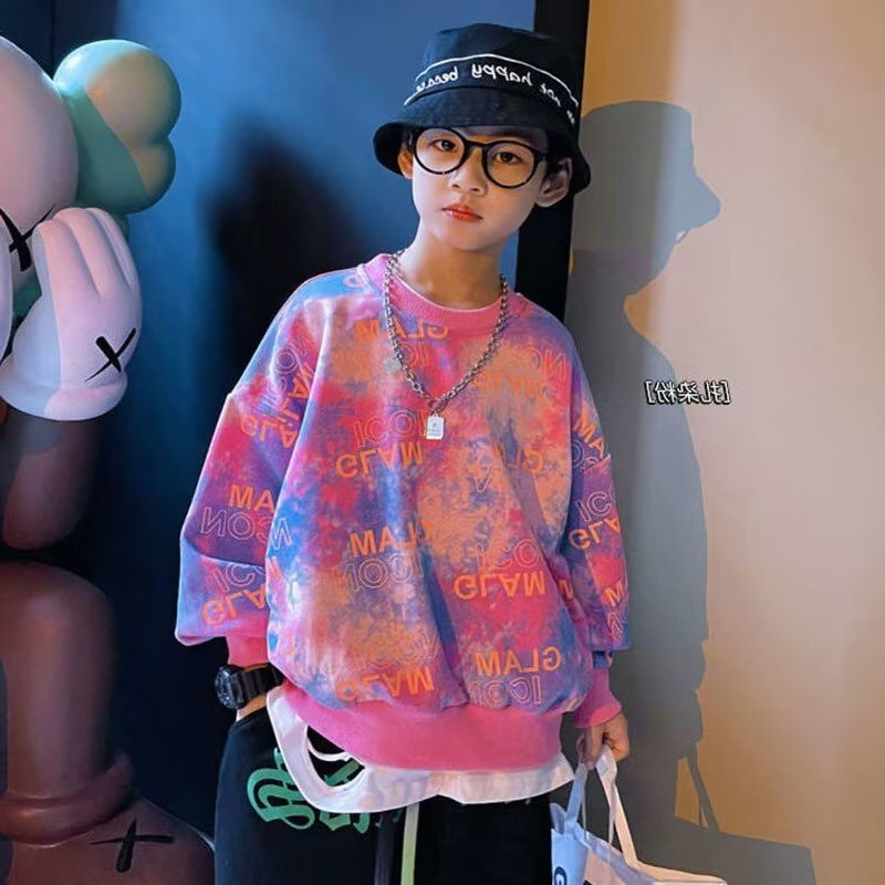 男児のパーカー春秋服2023新型中大童韓国版ゆったりとした洋風のファッションが格好いいカジュアルな長袖の上着|undefined