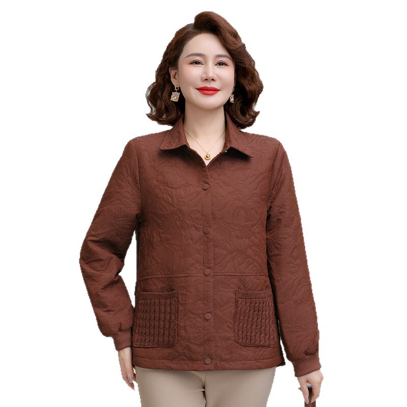 中老年女装早秋时尚薄款夹克2025新款妈妈春秋装洋气大码上衣外套|undefined