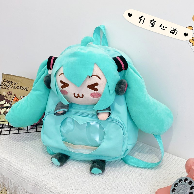 日系新款可爱痛包眯眯眼大眼睛系列少年双肩书包动漫元素包包