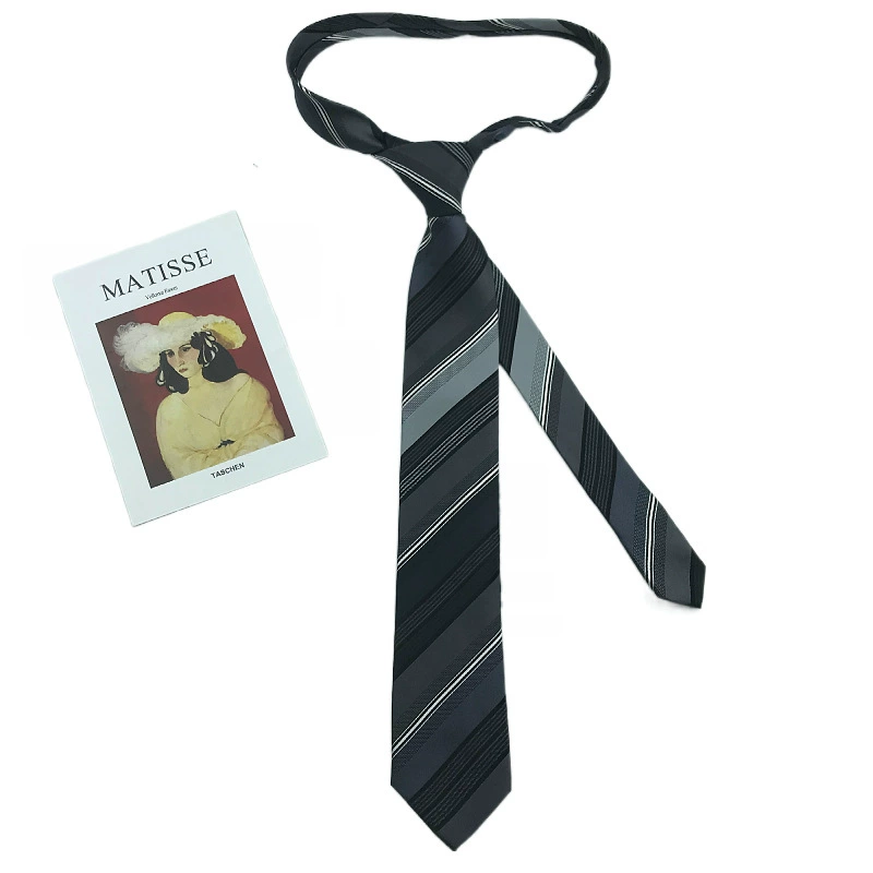 Silk tie, shirt, 7cm, Korean style