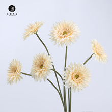 工厂直销 手感弗朗花乒乓菊非洲菊 仿真花材假花秀场展厅高定礼花