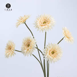 工厂直销 手感弗朗花乒乓菊非洲菊 仿真花材假花秀场展厅高定礼花