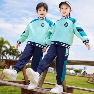 幼儿园园服春秋款四件套儿童班服秋季运动会服小学生校服纯棉套装