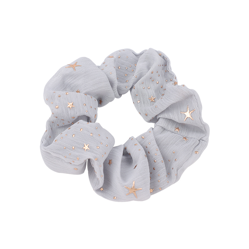 Fashion Solid Color Star Chiffon Sweet Candy Color Cloth Hair Ring display picture 3