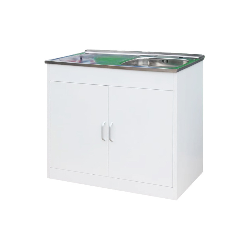 armario de fregadero de metal transfronterizo con cuenca de acero inoxidable lavavajillas de cocina doméstica gabinete lavavajillas de frotar lavabos de verduras