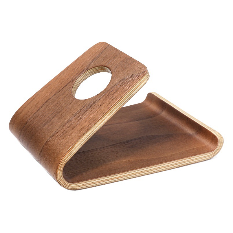 Soporte de teléfono móvil integrado de madera nogal color tableta soporte portátil simple escritorio perezoso soporte súper estable