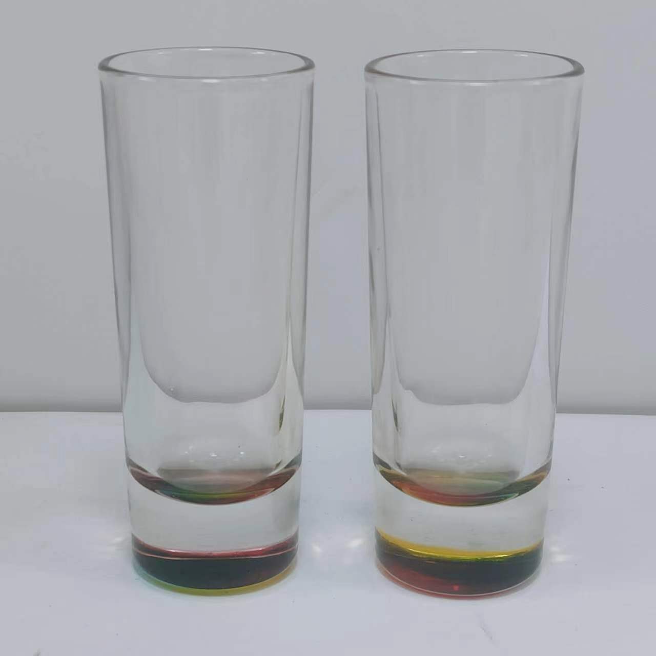 七彩舌龙酒杯酒吧专用烈酒杯一口杯彩色子弾杯彩虹杯气泡杯玻璃杯