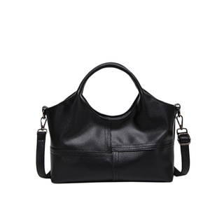 Cross-Border Women's Bag 2025 New Style Spliced ​​Soft Leather Large Capacity Fashionable Mother Bag Shoulder Handbag Women's One Piece Wholesale
