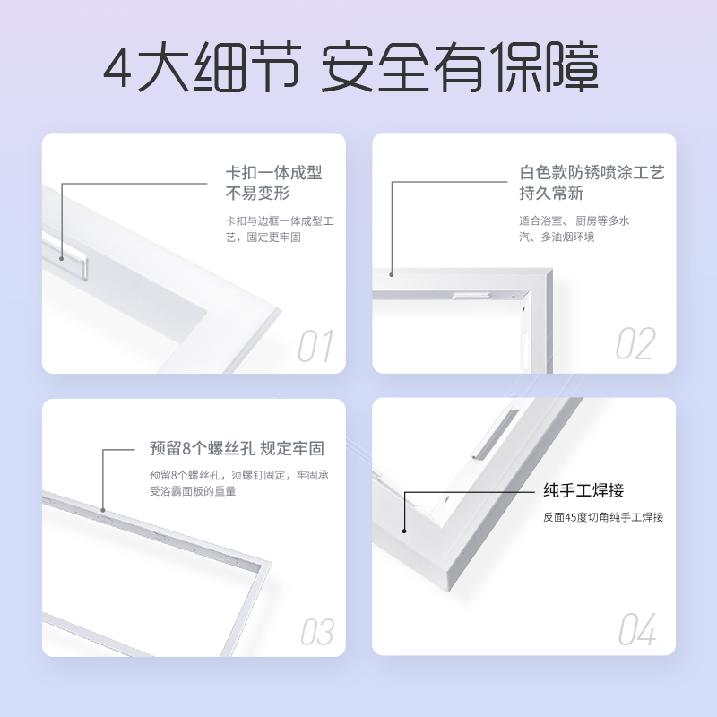 12N YUBA 변환 프레임 액세서리 변환 프레임 일반 천장 석고 보드 PVC 플라스틱 제어