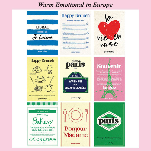 paris romantic french fresh girly style korean ins design art core poster decorative painting