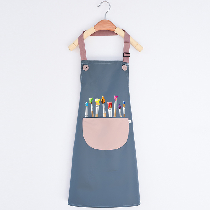 子供の絵画服防水幼稚園ノースリーブブラウスアート逆着用絵画子供親子エプロンカスタマイズ|undefined