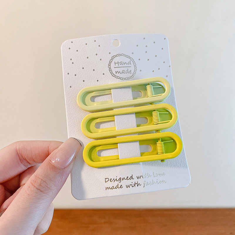 Ciervo blanco mismo estilo de horquilla sin costuras lado femenino frente flequillos clip lateral pequeño clip de maquillaje horquilla de pico de pato clip tocado