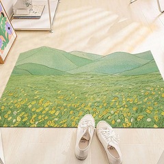 Entrance door floor mat pvc no-wash foot mat rub soil entrance carpet entrance door wire ring can be cut door mat