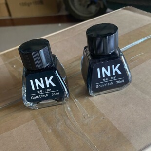 䓹Pˮ30mlƿ�b��̼�غ�ɫ�{��ɫ�tɫȾ����īˮINK-BLACKīˮ