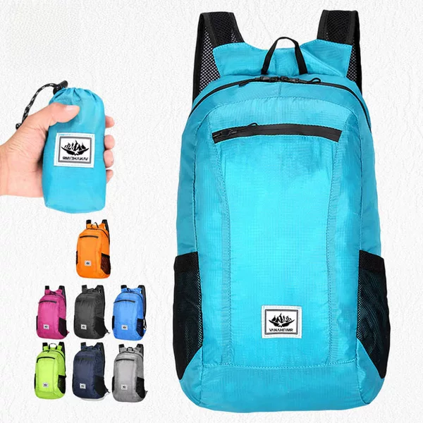 Factory wholesale outdoor sports backpack water-repellent simple portable folding bag comfortable lightweight skin bag