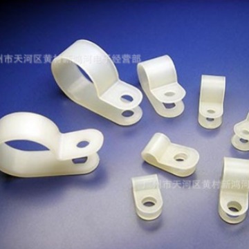 供应10.4 3/8“ R型尼龙线夹 塑料束线扣 R型线卡线扣 加厚型线夹