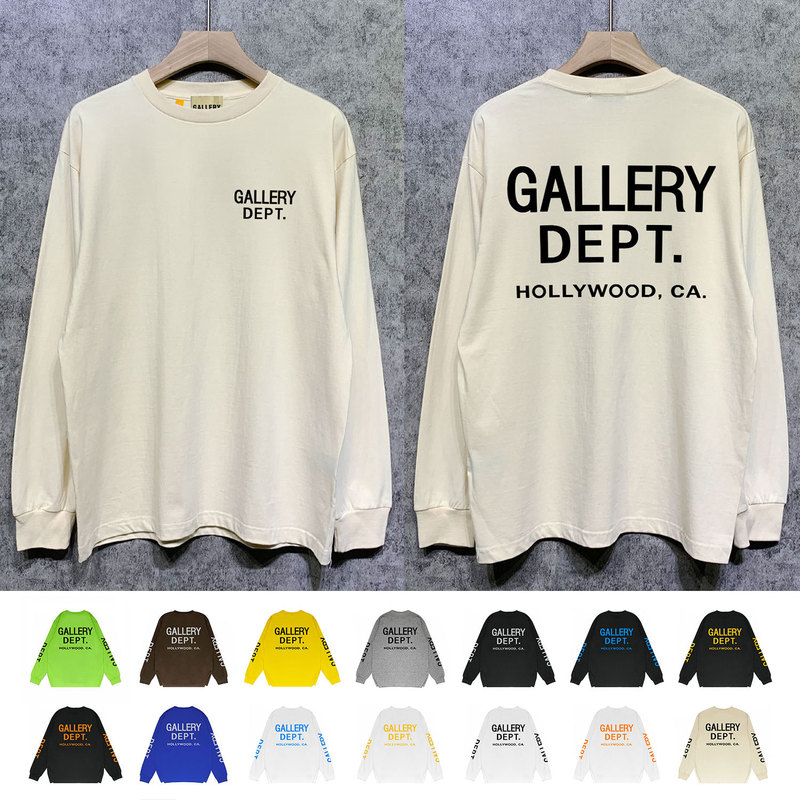 Long-term stock GALLERY DEPT LONG SLEEVE T SHIRTS European and American fashion long sleeve printed T-shirt Long-term stock GALLERY DEPT LONG SLEEVE T SHIRTS European and American fashion long sleeve printed T-shirt