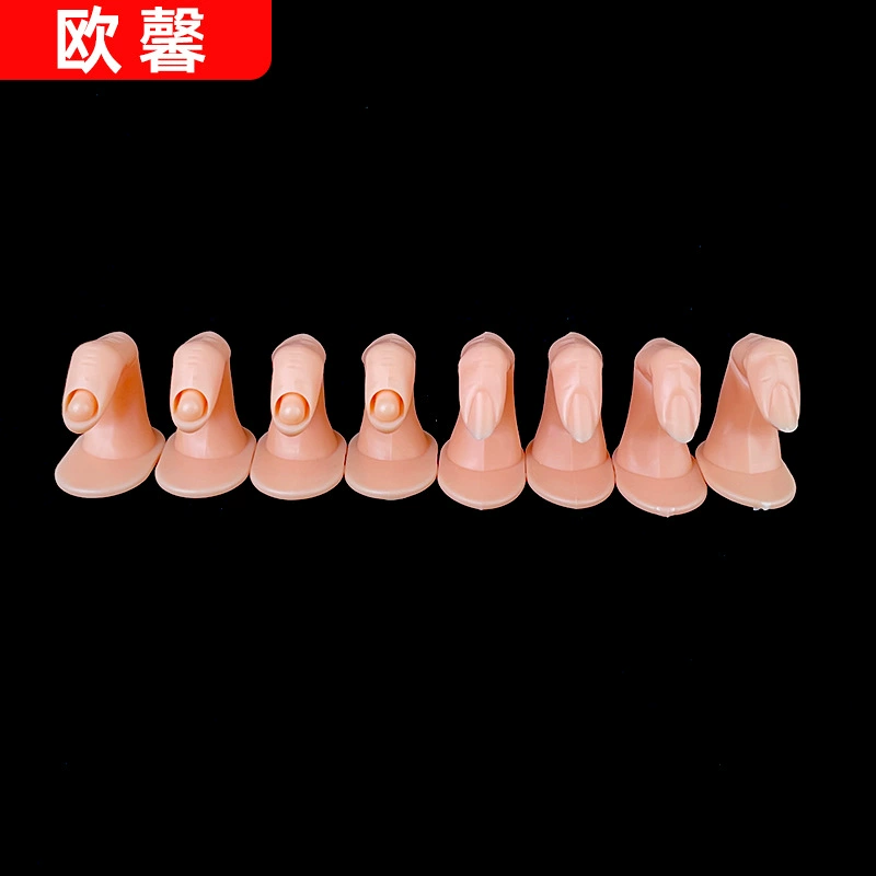 Инструмент для начинающих ногтей Практика поддельного пальца Упражнение имитация модели пальца может вставить ногти для имитации поддельного пальца