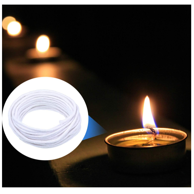 10 metros de lámpara de aceite núcleo de algodón redondo reemplazo de vela núcleo de lámpara de alcohol queroseno lámpara de lámpara de lámpara