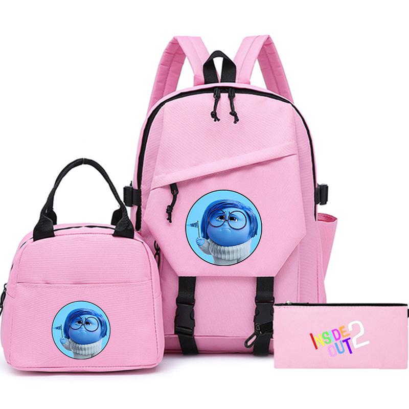 Pet Alien Brain School Bag Three-piece Set barbie Pencil Case Lunch Bag Insulation Three-piece Set Pet Alien Brain School Bag Three-piece Set barbie Pencil Case Lunch Bag Insulation Three-piece Set