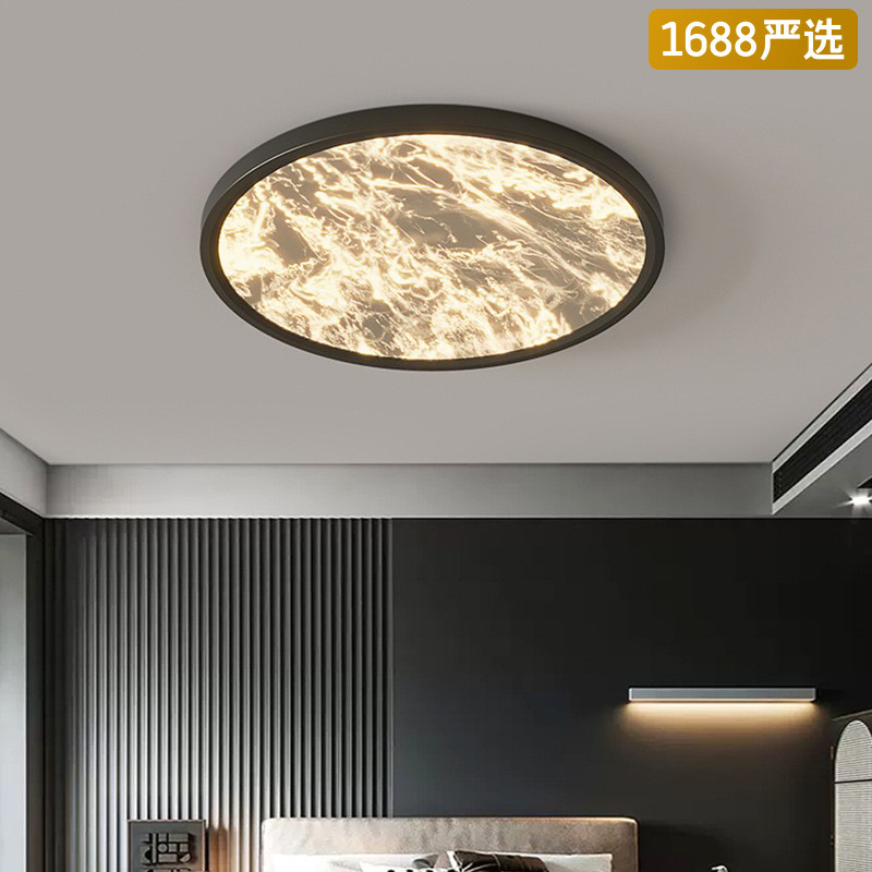 [Selección estricta] lámpara de techo italiana minimalista lujoso lujoso lujoso lujoso moderno lámpara redonda de protección de ojos de espectro completo