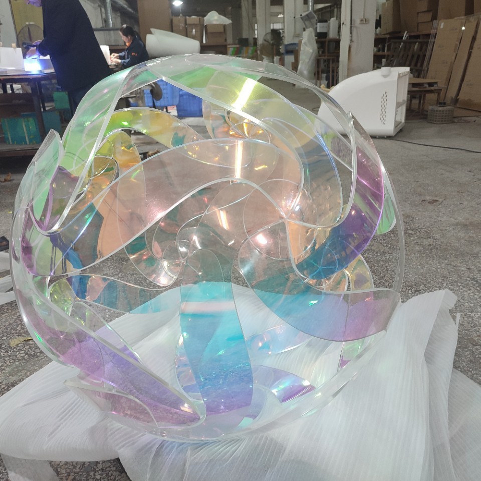 亚克力镭射旋风炫彩发光圆形手提灯笼景区夜市儿童手工灯笼批发