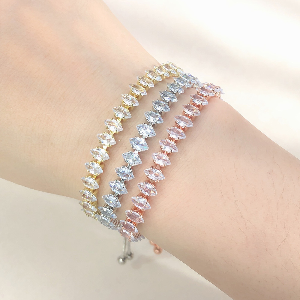 10g Weight Zircon Inlay Material Bracelets Classification 1 Piece Quantity Daily Occasion Copper Material Eye Pattern Women'S Gender Inlay Design Simple Style Style Simple Style Eye Copper Inlay Zircon Bracelets 1 Piece 15