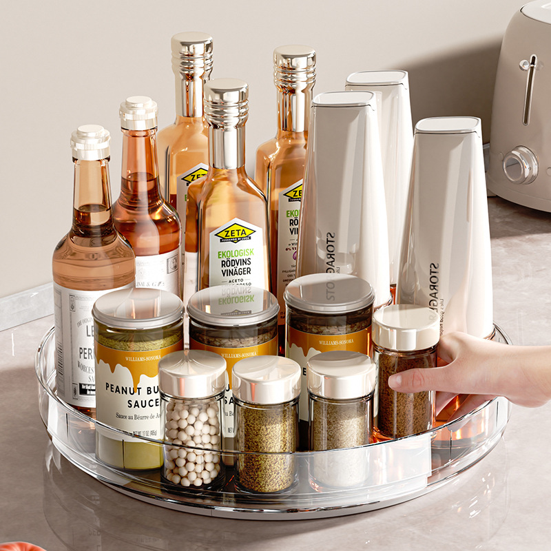 Estante de condimento giratorio 2025 encimera de cocina aceite multifuncional sal salsa vinagre suministros de condimento caja de almacenamiento
