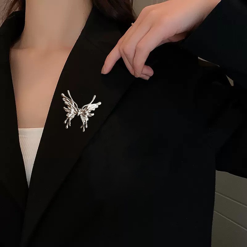 Simple Style Style Simple Style Pin Butterfly Zinc Alloy Plating Women's Brooches