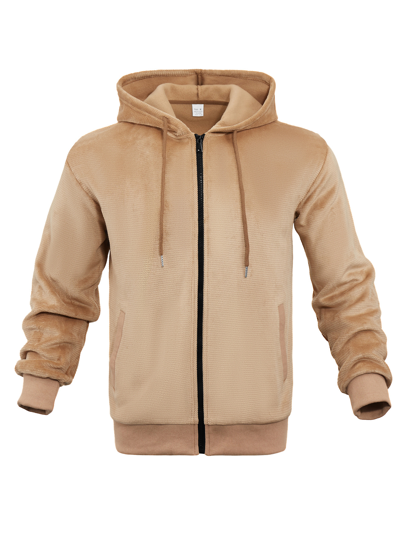 Transfronterizo TK hombre super suave compuesto de vello de moda casual cremallera cardigan Europa y América Amazon chaqueta con capuz suéter hombre