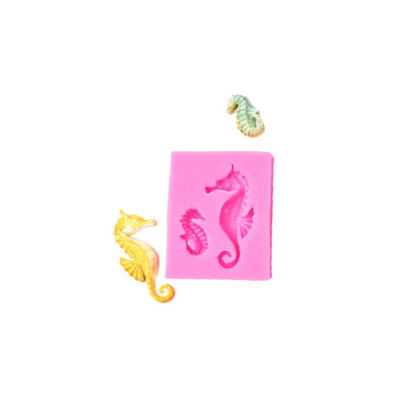Decorativo animal marino sirena cola tamaño caballito de mar coral tortuga Concha Starfish fondant silicona molde chocolate